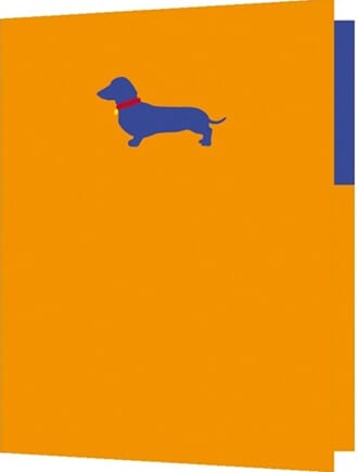 Doble kort 85x125, med utstansing,  dachshund
