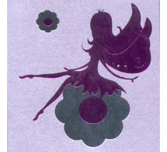 Minikort,GLICK,  "Fairytale" lavendel