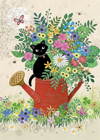Doble kort 167x118, Black Kitties, Can Kitty