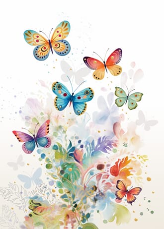 Kort 167x118, Portfolio, Colourful Butterflies