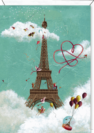 Kort A4 format, Marie-Anne Foucart, Eiffeltårnet