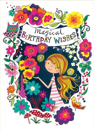 Doble kort 178x126, Wonderland, Magical Birthday Wishes