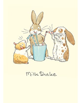 Dobbelt kort Two Bad Mice, 100x150: Milk Shake.