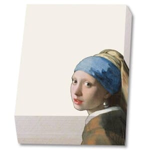 Notisblokk m/skråkant, dekorert, Girl with a Pearl Earring