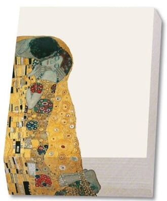 Notisblokk m/skråkant, dekorert, Klimt: The Kiss