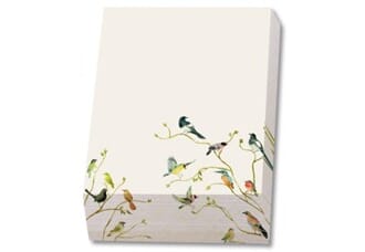 Notisblokk m/skråkant, dekorert, Birds, Alice Appleton