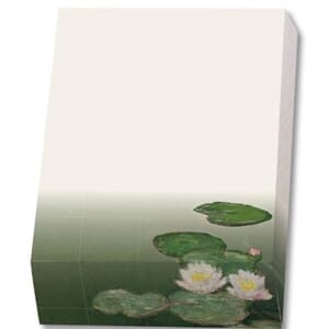 Notisblokk m/skråkant, dekorert, Claude Monet, vannlinjer