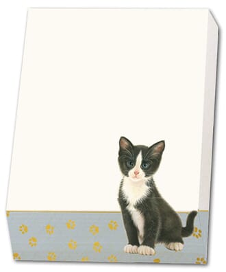 Notisblokk m/skråkant, dekorert, Franciens Kittens II