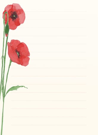 Notisblokk, 135x93mm, 4 motiver, `Meadows Flowers`