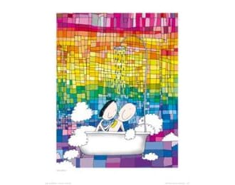 Plakat 40x50, Ilustris, par i badekar