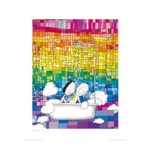 Plakat 40x50, Ilustris, par i badekar