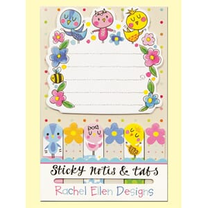 Sticky notes and tabs, 140, småfugler & blomster