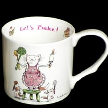 Krus i porselen. Motiver fra Two Bad Mice kort.