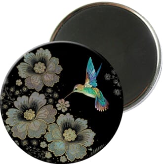 Magnet rund 56mm, Jewels, kolibri