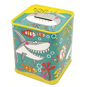 Sparebøsse metall, Rachel Ellen Design, Sharks About