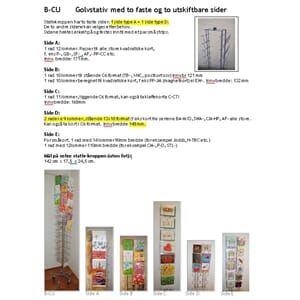 Golvstativ kombi, med to utskiftbare sider