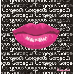 Kort 100x100, Christopher Vine Design, "Gorgeous Lips"