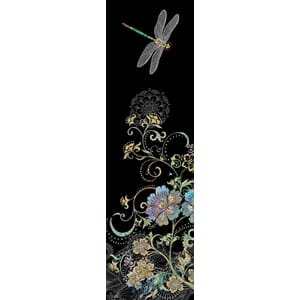 Bokmerke 5x17cm, Bug Art motiver, øyenstikker