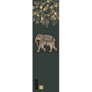 Bokmerke 5x17cm, Bug Art motiver, elefant 2