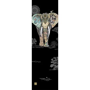 Bokmerke 5x17cm, Bug Art motiver, elefant