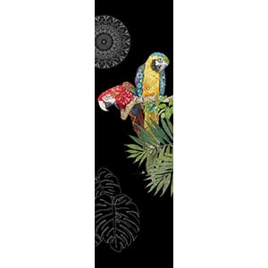 Bokmerke 5x17cm, Bug Art motiver, 2 papegøyer