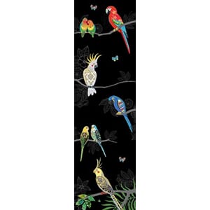 Bokmerke 5x17cm, Bug Art motiver, eksotiske fugler