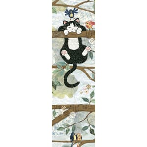Bokmerke 5x17cm, Bug Art motiver, katt over grein