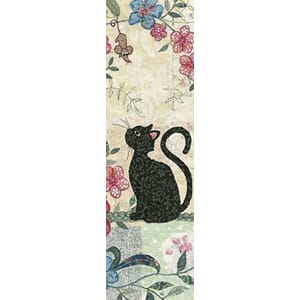 Bokmerke 5x17cm, Bug Art motiver, svart katt og mus