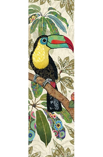 Bokmerke 5x17cm, Bug Art motiver, toucan