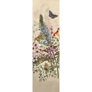 Bokmerke 5x17cm, Bug Art motiver, sommerfugl & blomster