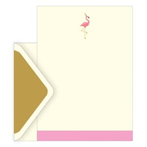 Brevsett i gaveeske, flamingo
