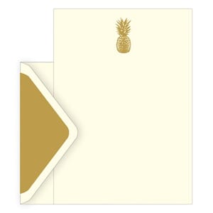 Brevsett i gaveeske, pineapple