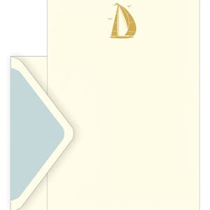 Brevsett i gaveeske, sailboat