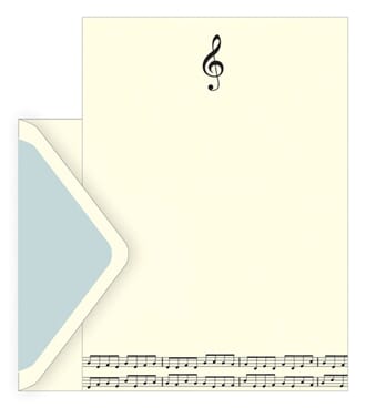 Brevsett i gaveeske, music