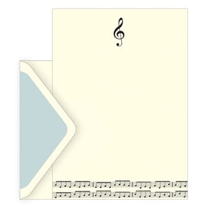 Brevsett i gaveeske, music