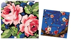 Kortmappe140x140, Almanac Gallery, Roses & Ageratum & Orient