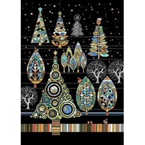 Doble julekort 12x17, Jewels, Christmas Forest