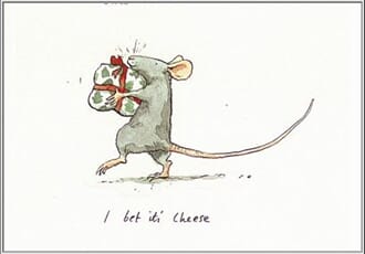 Julekort, "I bet It`s Cheese"