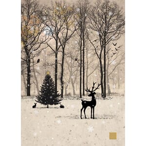 Doble julekort 12x17, Paper & Foil, Winter Silhouettes