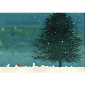 Julekort,Two Bad Mice Squirrels in the Snow