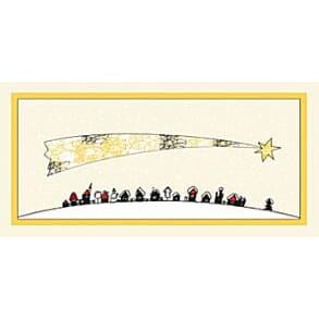 Julekort, 10x22, Ilustris, stjerneskudd