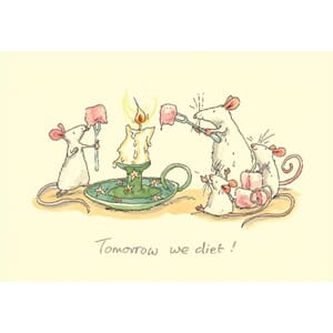 Julekort Two Bad Mice: Tomorrow We Diet