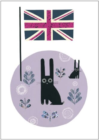 Enkelt kort  Art Press, 148x105, First Rabbits on the Moon