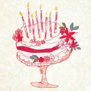 Doble kort 159x159, Claire, Birthday Cake