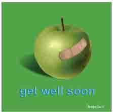 Kort 160x160, Christopher Vine Design, "Get Well Soon"