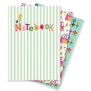 Notisbøker i sett, Jodds, 3 stk ass, 105x148