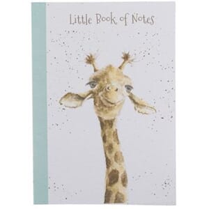 Notisbok linjert m/dekorerte sider, A6, Giraffe