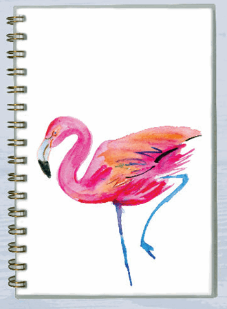 Spiralbok Padblocks, A5,  Flamingo