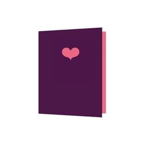 Doble kort 85x125, med utstansing, hjerte