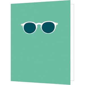Doble kort 85x125, preget trykk, solbriller